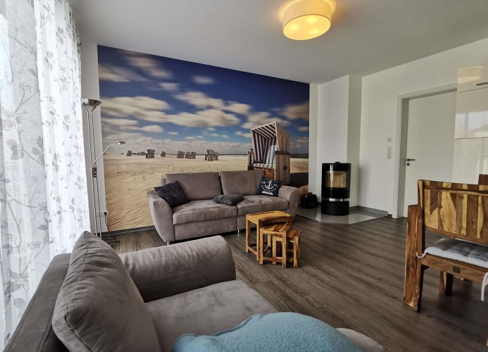 Wohnzimmer mit Kamin